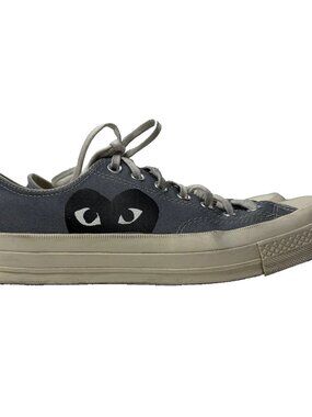 Converse X Comme des Garçons Play Sneakers Mens Size 9 Chuck 70 Low Steel Gray